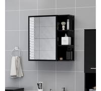 vidaXL Wall Mounted Bathroom Mirror Cabinet with Side Shelves Storage Mirrors