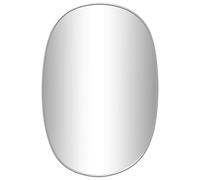 vidaXL Wall-Mounted Bathroom Vanity Mirror, Silver - 50x35 cm Size with Durable Glass and PVC Frame for Lifespan-Enhancing Enhancer of Modern Interior