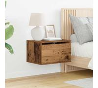 Wall-mounted Bedside Cabinets with LED Lights Nightstand Wall Units vidaXL