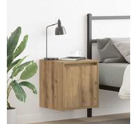 vidaXL Wall-Mounted Bedside Cabinet Artisan Oak 38x34x40 cm
