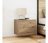 vidaXL Wall-mounted Bedside Cabinet Artisan oak 50 x 39 x 41 cm