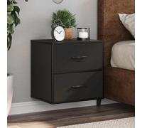 vidaXL Wall-mounted Bedside Cabinet Black 40x31x39.5 cm, cabinet, bedside table, nightstand, bedside cabinet, bed side table, bed cabinet, bed table