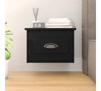 (black, 1 pcs) vidaXL Wall-mounted Bedside Cabinets Floating Nightstand Bedroom Side Table