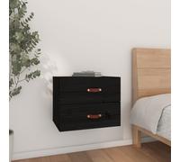 vidaXL Wall-mounted Bedside Cabinet Black 50x36x40 cm