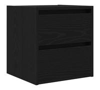 vidaXL Wall-mounted Bedside Cabinet Black Oak 38x34x40 cm bedside table