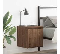 vidaXL Wall-Mounted Bedside Cabinet Brown Oak 38x34x40 cm