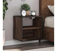 vidaXL Wall-mounted Bedside Cabinet Brown Oak 40x31x39.5 cm