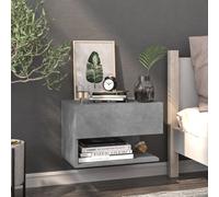 vidaXL Wall-mounted Bedside Cabinet Concrete Grey