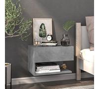 Vidaxl Wall-Mounted Bedside Cabinet Concrete Grey
