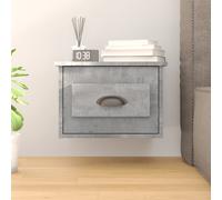 (concrete grey, 1 pcs) vidaXL Wall-mounted Bedside Cabinets Floating Nightstand Bedroom Side Table