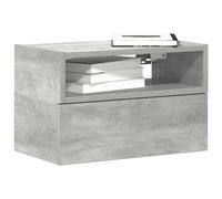 vidaXL Wall-mounted Bedside Cabinet Concrete Grey 45x26x28.5 cm