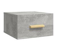 vidaXL Wall-mounted Bedside Cabinet Concrete Grey Floating Bedside Wall Unit