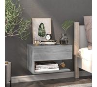Vidaxl Wall-Mounted Bedside Cabinet Grey Sonoma