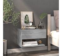 vidaXL Wall-mounted Bedside Cabinet Grey Sonoma