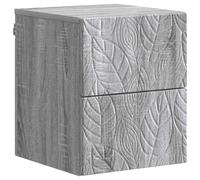 vidaXL Wall-Mounted Bedside Cabinet Grey Sonoma 34.5 x 33 x 40 cm