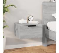 vidaXL Wall-mounted Bedside Cabinet Grey Sonoma 34x30x20 cm