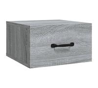 vidaXL Wall-mounted Bedside Cabinet Grey Sonoma 35x35x20 cm