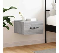 vidaXL Wall-mounted Bedside Cabinet Grey Sonoma 35X35X20 Cm, Grey