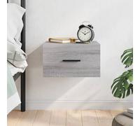 vidaXL Wall-mounted Bedside Cabinet Grey Sonoma 35x35x20 cm