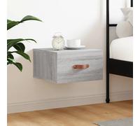 vidaXL Wall-mounted Bedside Cabinet Grey Sonoma 35x35x20 cm