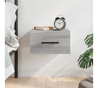 vidaXL Wall-mounted Bedside Cabinet Grey Sonoma 35x35x20 cm