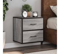 vidaXL Wall-mounted Bedside Cabinet Grey Sonoma 40x31x39.5 cm