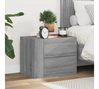 vidaXL Wall-mounted Bedside Cabinet Grey Sonoma 45x30x35 cm