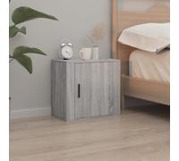 Vidaxl Wall-mounted Bedside Cabinet Grey Sonoma 50X30X47 Cm, Grey