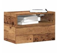 vidaXL Wall-mounted Bedside Cabinet Old Wood 45x26x28.5 cm