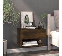 vidaXL Wall-mounted Bedside Cabinet Smoked Oak