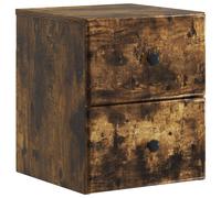 vidaXL Wall-Mounted Bedside Cabinet Smoked Oak 34.5 x 33 x 40 cm