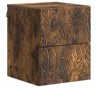 vidaXL Wall-Mounted Bedside Cabinet Smoked Oak 34.5 x 33 x 40 cm