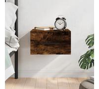 vidaXL Wall-mounted Bedside Cabinet Smoked Oak 35x35x20 cm