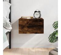 vidaXL Wall-mounted Bedside Cabinet Smoked Oak 35x35x20 cm