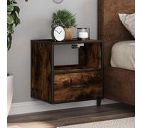 vidaXL Wall-mounted Bedside Cabinet Smoked Oak 40x31x39.5 cm