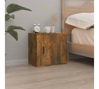 vidaXL Wall-mounted Bedside Cabinet Smoked Oak 50x30x47 cm