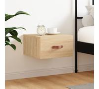 (sonoma oak, 1 pcs) vidaXL Wall-mounted Bedside Cabinets Side Cabinet Bedside Table Nightstand