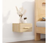 vidaXL Wall-mounted Bedside Cabinet Sonoma Oak Floating Bedside Wall Cabinet