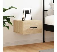 Wall-mounted Bedside Cabinet Sonoma Oak 35x35x20 cm Engineered Wood Floating Box