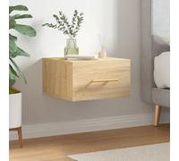 (sonoma oak, 1 pcs) vidaXL Wall-mounted Bedside Cabinet Floating Storage Cabinet Nightstand Black