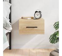 vidaXL Wall-mounted Bedside Cabinet Sonoma Oak 35x35x20 cm