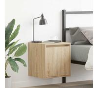 vidaXL Wall-Mounted Bedside Cabinet Sonoma Oak 38x34x40 cm