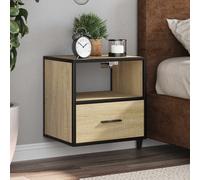 vidaXL Wall-mounted Bedside Cabinet Sonoma Oak 40x31x39.5 cm