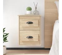 vidaXL Wall-mounted Bedside Cabinet Sonoma Oak 41.5x36x53cm NEW