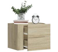 vidaXL Wall-mounted Bedside Cabinet Sonoma Oak 45x30x35 cm