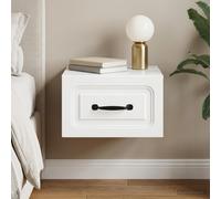 VidaXL Wall-Mounted Bedside Cabinet White 34.5 X 33 X 20 Cm
