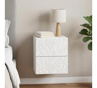 VidaXL Wall-Mounted Bedside Cabinet White 34.5 X 33 X 40 Cm