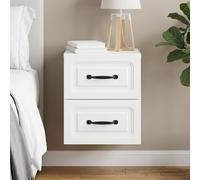 VidaXL Wall-Mounted Bedside Cabinet White 34.5 X 33 X 40 Cm
