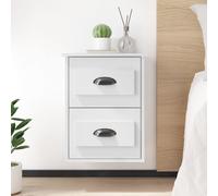 Wall-mounted Bedside Cabinet White 41.5x36x53cm