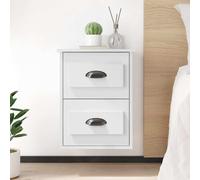 vidaXL Wall-mounted Bedside Cabinet White 41.5x36x53cm UK HOT